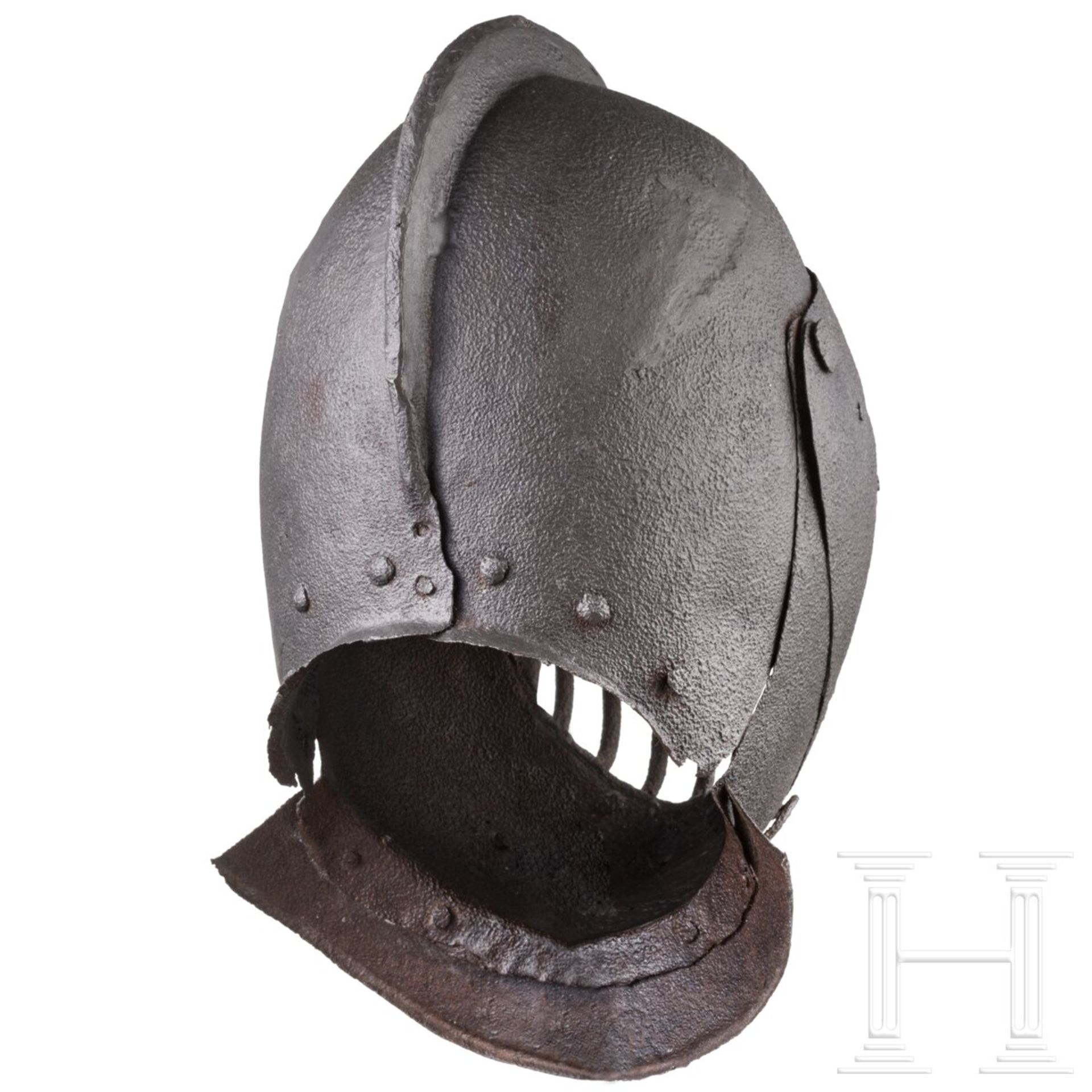 Helm für das Gioco del Ponte, Italien, Ende 16. Jhdt. - Bild 3 aus 3