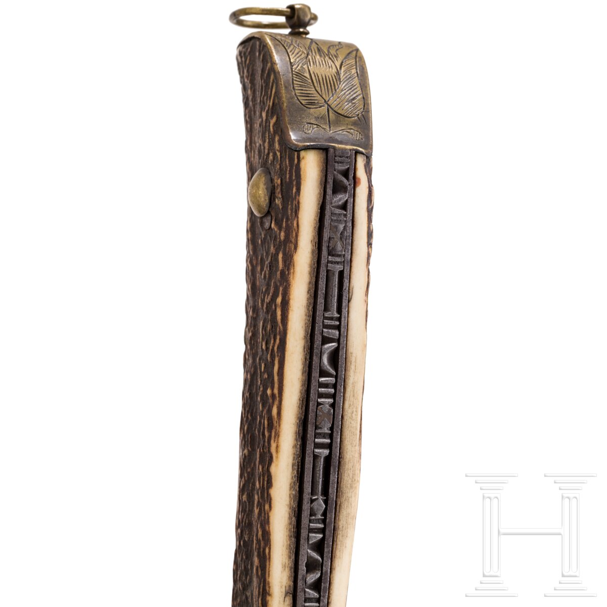 Großes, jagdliches Klappmesser (Praxe), norddeutsch, datiert 1699 - Bild 10 aus 10