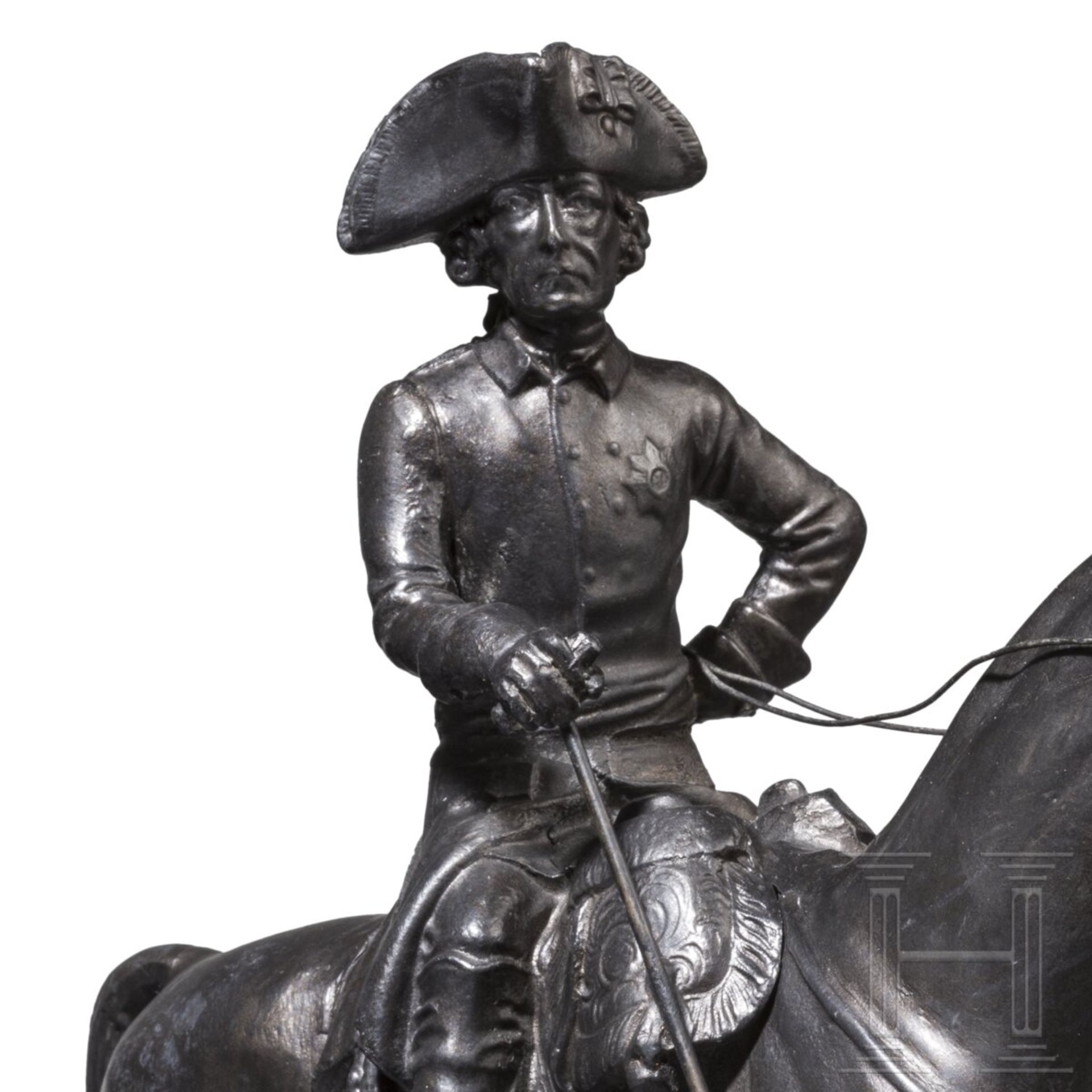 König Friedrich II. von Preußen - schwere Reiterfigur, 19./20. Jhdt. - Image 4 of 4