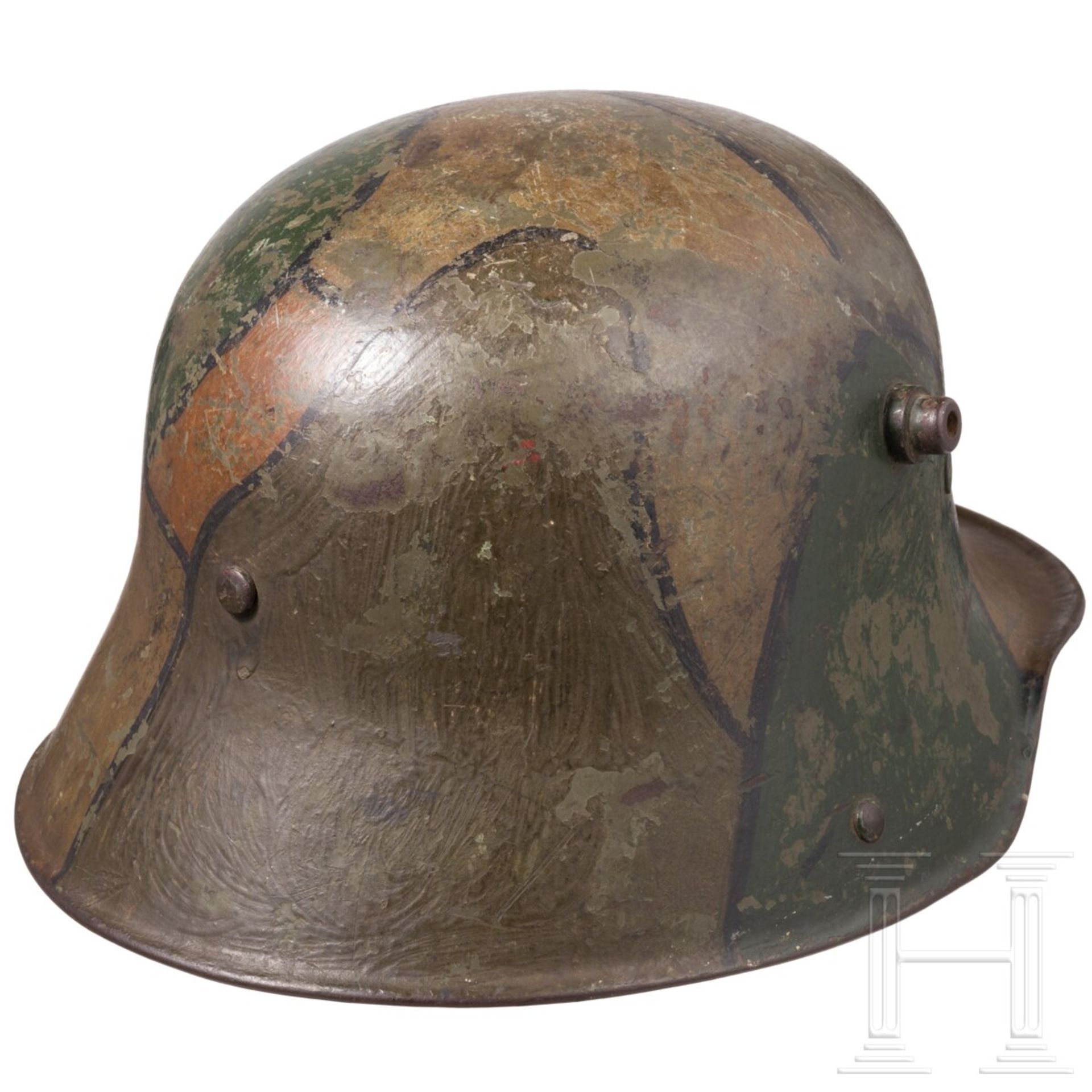 Stahlhelm M 1916 in Mimikry-Tarnanstrich - Bild 4 aus 5