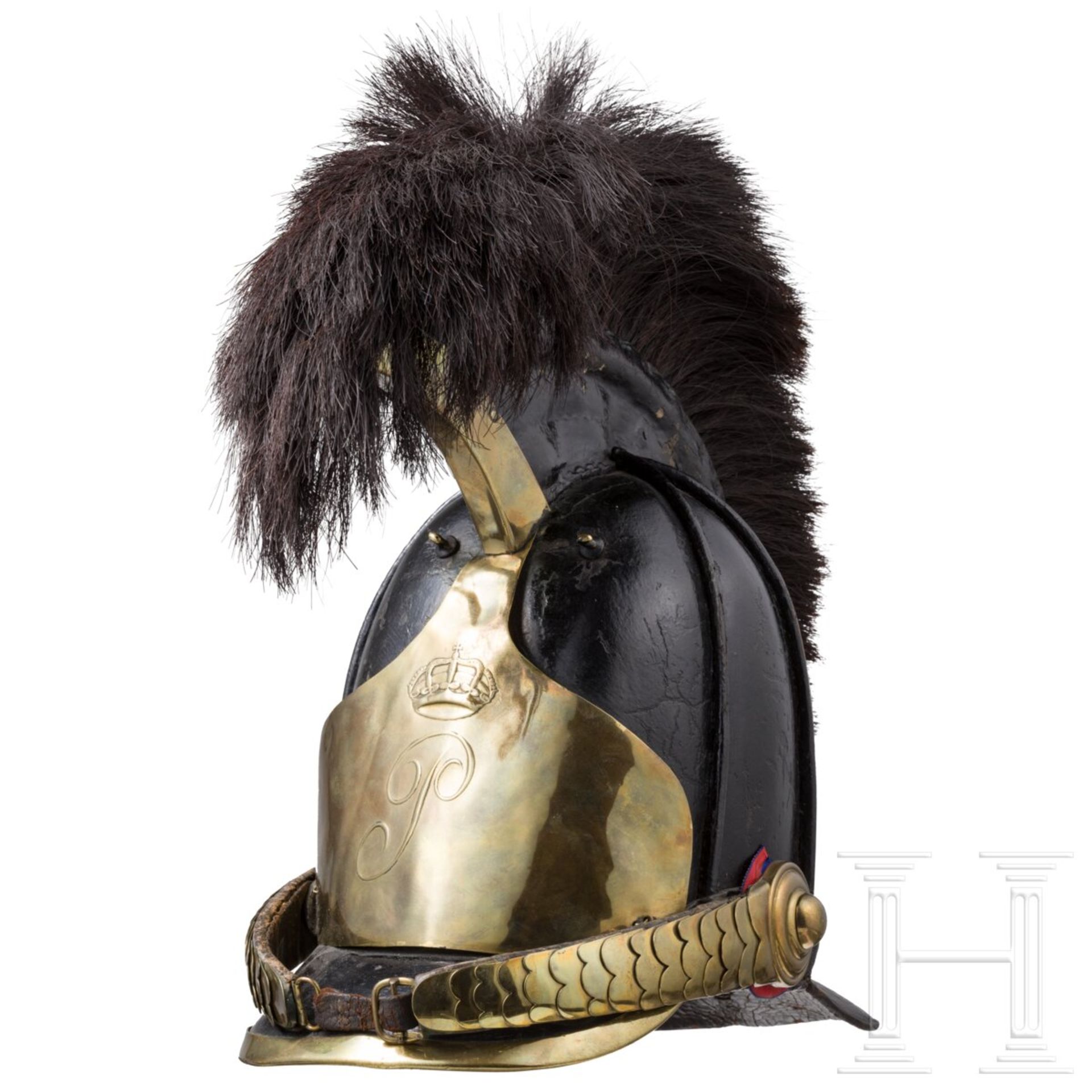 Raupenhelm für Mannschaften im Herzoglich Oldenburgischen Landdragonerkorps, um 1830