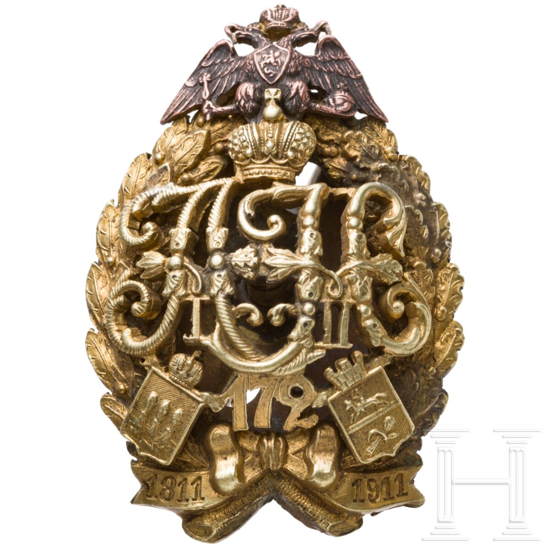 Abzeichen des 172. Lidsky-Infanterieregiments, Russland, um 1910