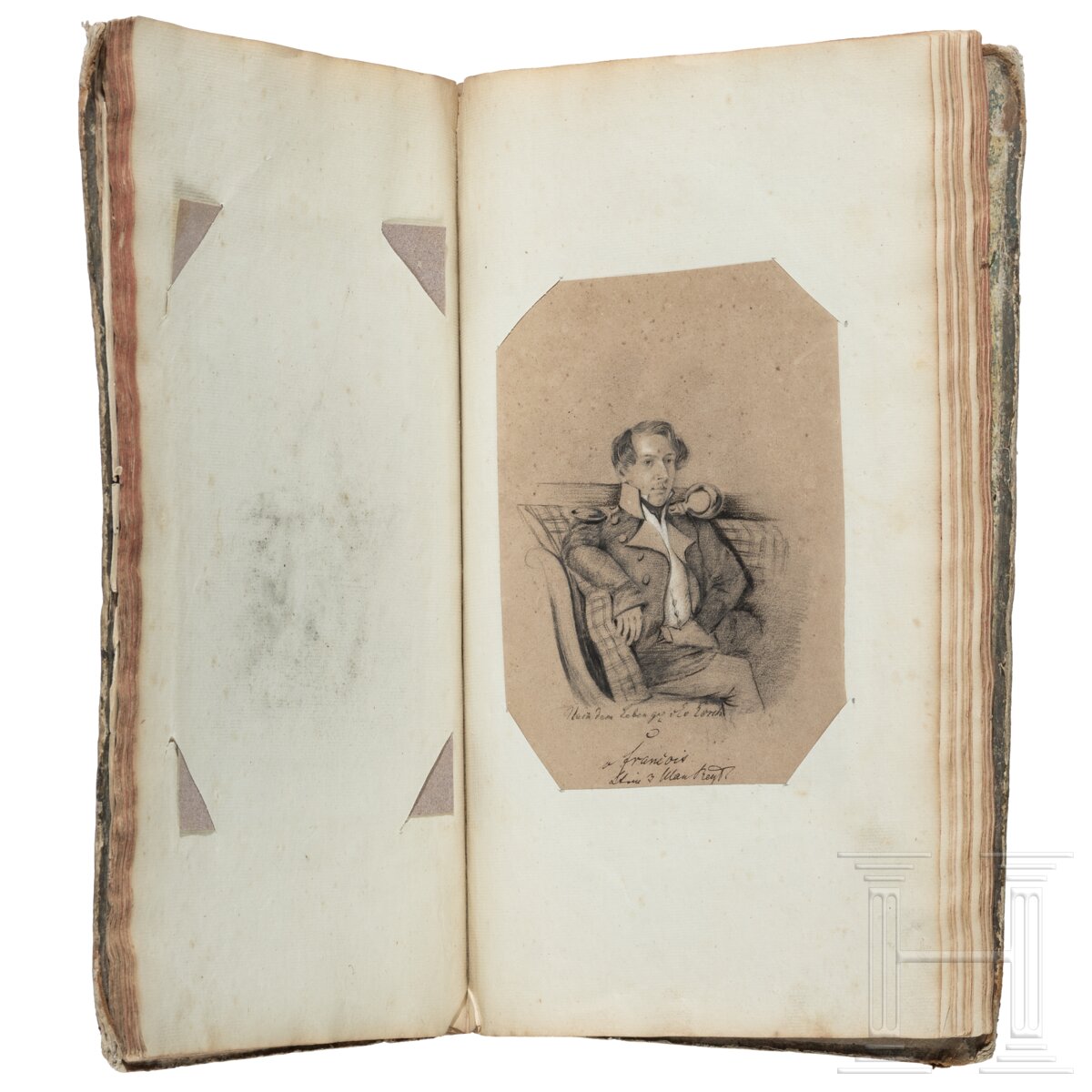 Album mit handgezeichneten Offiziersportraits, um 1830 - 1850 - Image 5 of 10