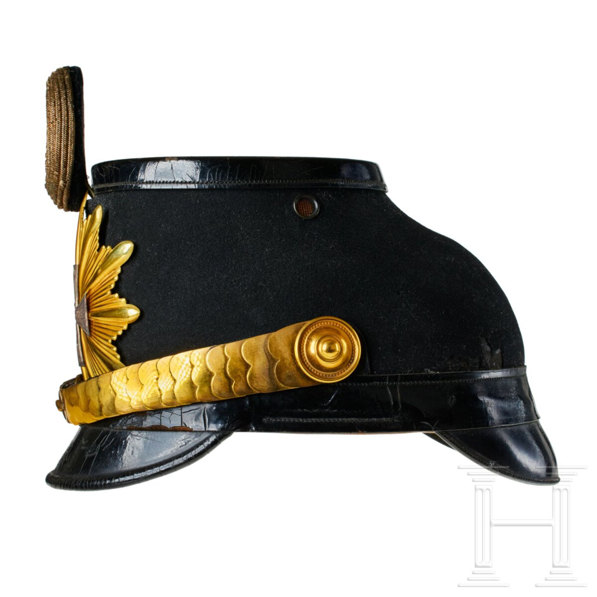 A shako for Mecklenburg Jaeger Battalion 14 Landwehr Officers - Image 3 of 7