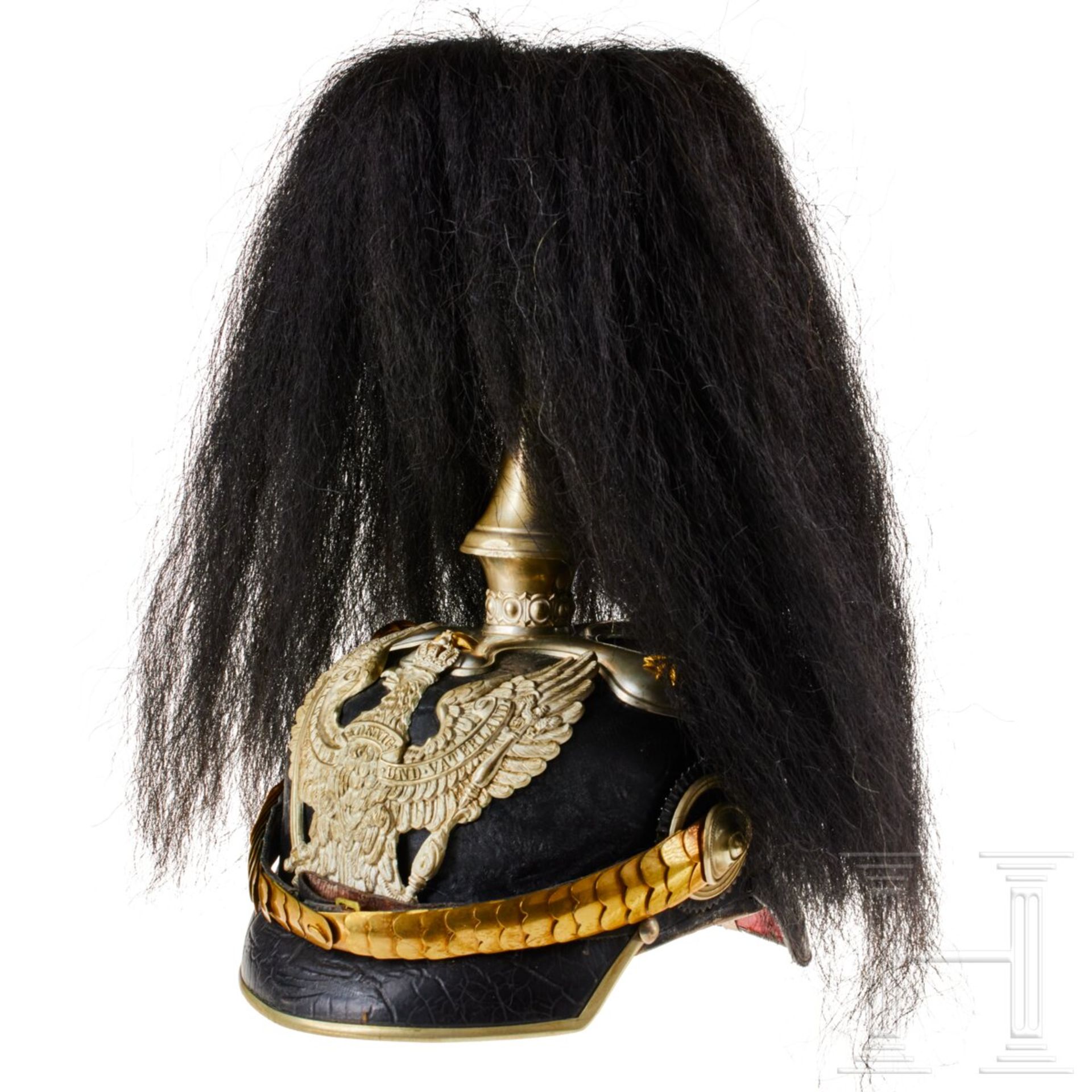 A helmet for Prussian Dragoon Officers, with bush