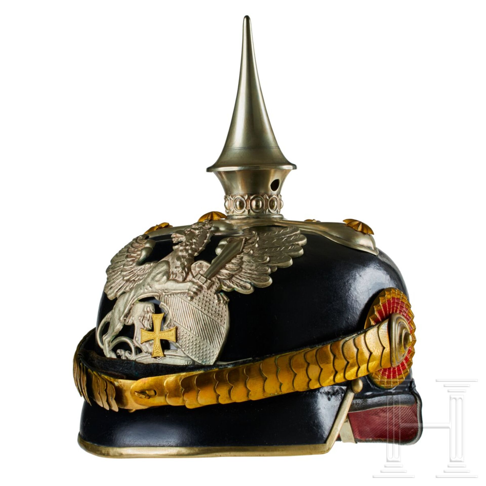 A helmet for Baden Dragoon Reserve Officers, with bush - Image 4 of 13