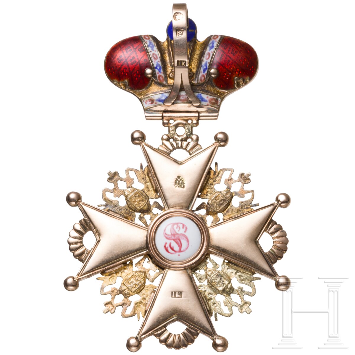 St.-Stanislaus-Orden - Kreuz 2. Klasse mit Krone, Russland, datiert 1866 - Image 2 of 7