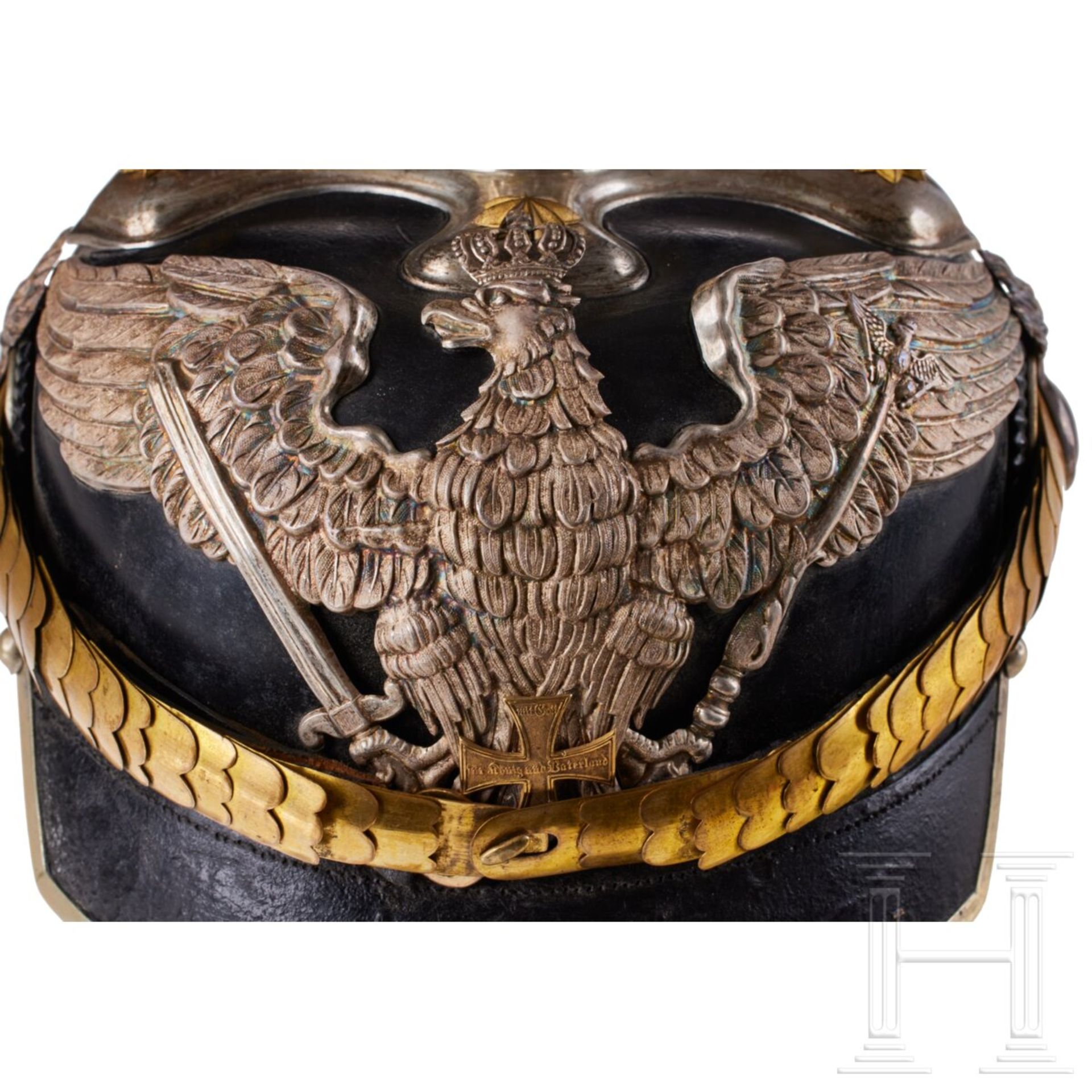 Preußen - Helm für einen Reserveoffizier des Dragoner-Regiments Nr. 3 - Bild 3 aus 10