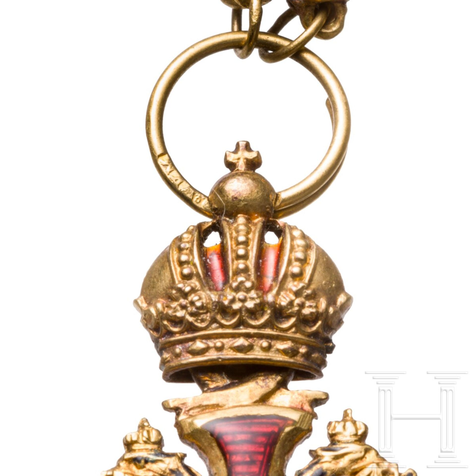 Franz-Joseph-Orden - Miniatur des Ritterkreuzes an Kette - Image 3 of 3