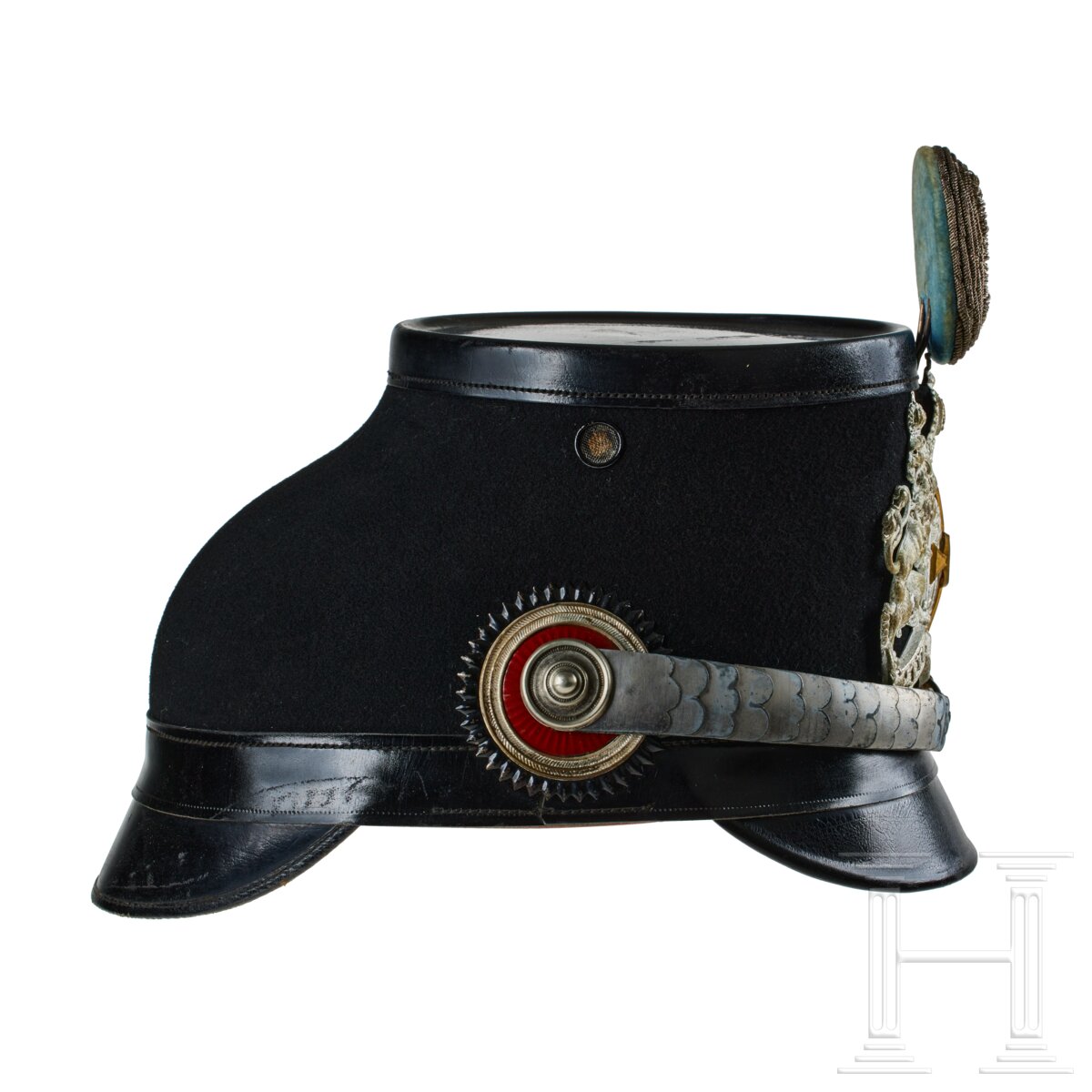 A shako for Bavarian Telegraph Reserve Officers - Image 4 of 7