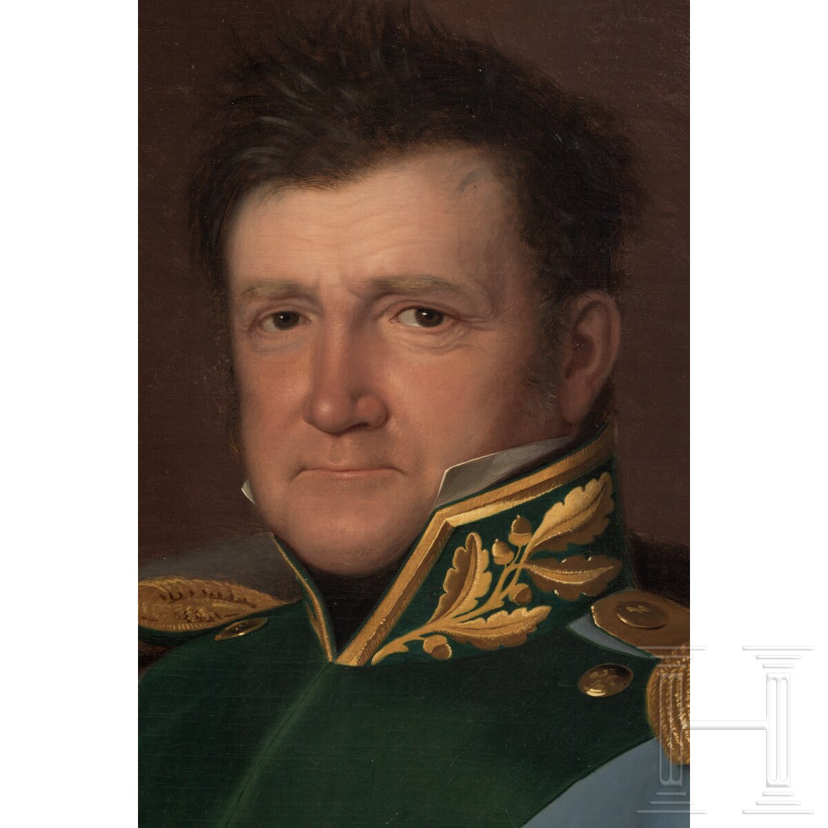 Porträt eines bayerischen Forstinspektors zur Regierungszeit Ludwigs I., datiert 1841 - Image 3 of 5