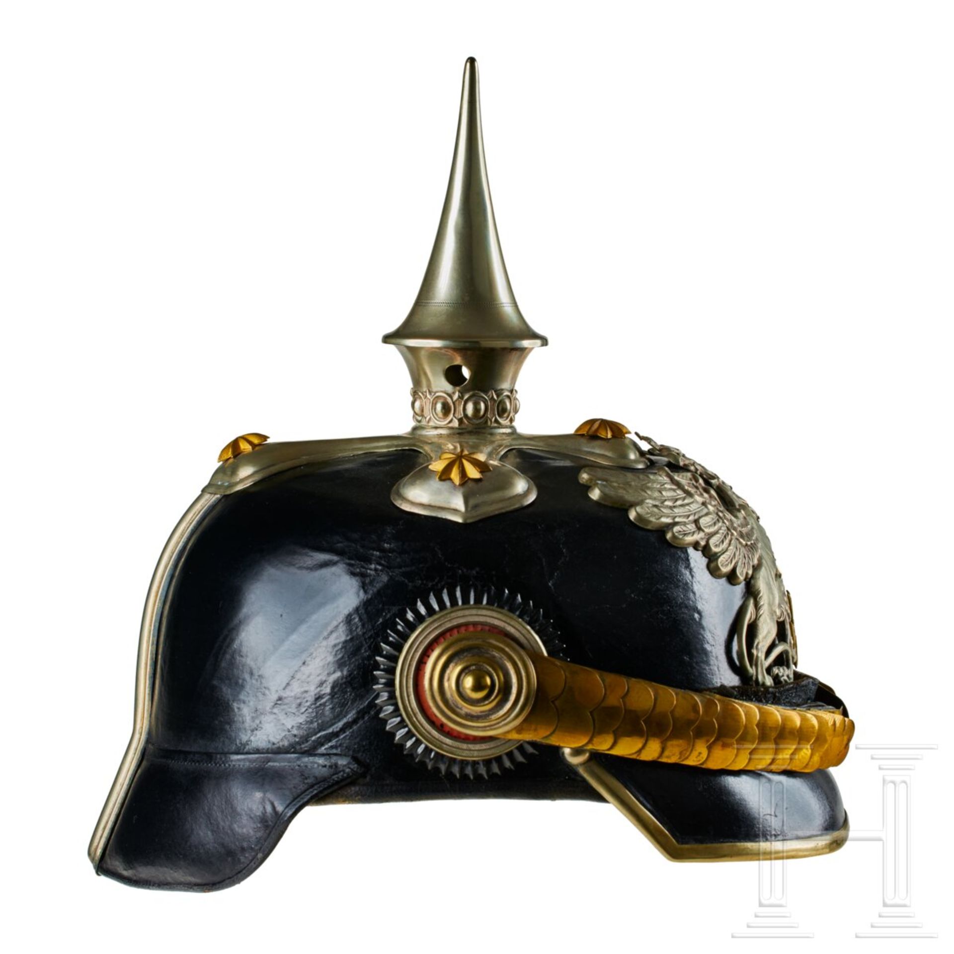 A helmet for Baden Dragoon Reserve Officers, with bush - Image 7 of 13