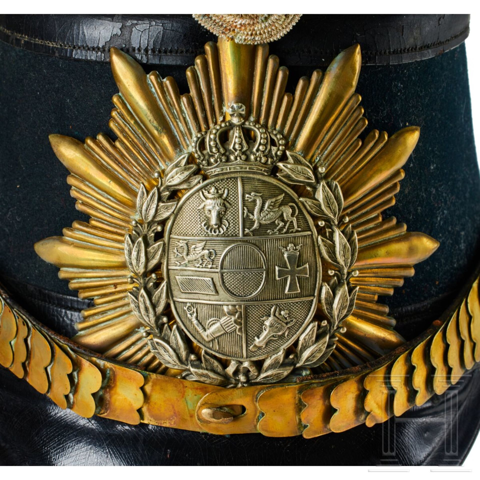 A shako for Mecklenburg Jaeger Battalion 14 Officers - Image 3 of 8