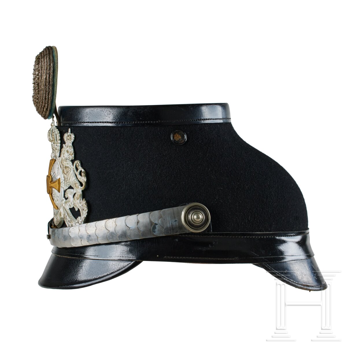 A shako for Bavarian Telegraph Reserve Officers - Image 3 of 7