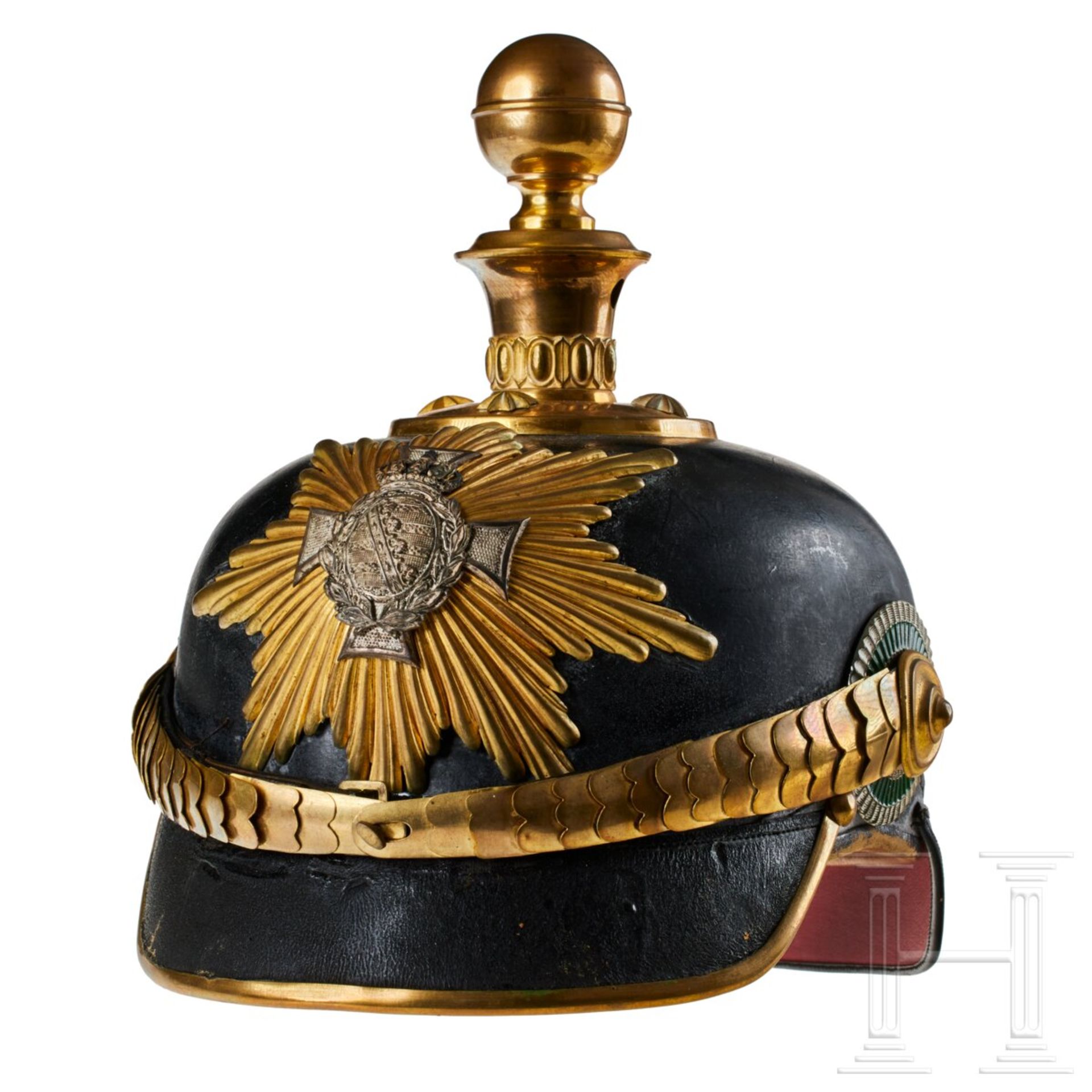 A helmet for Saxon Field Artillery Reserve Officers