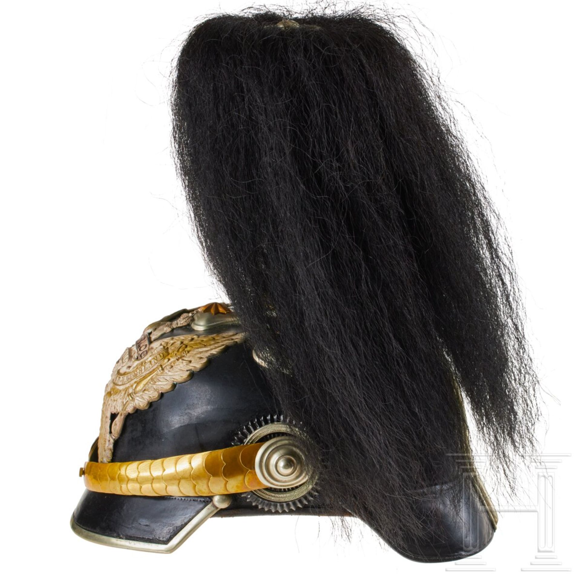 Preußen - Helm für Offiziere des Dragoner-Regiments Nr. 16, mit Haarbusch - Bild 5 aus 10