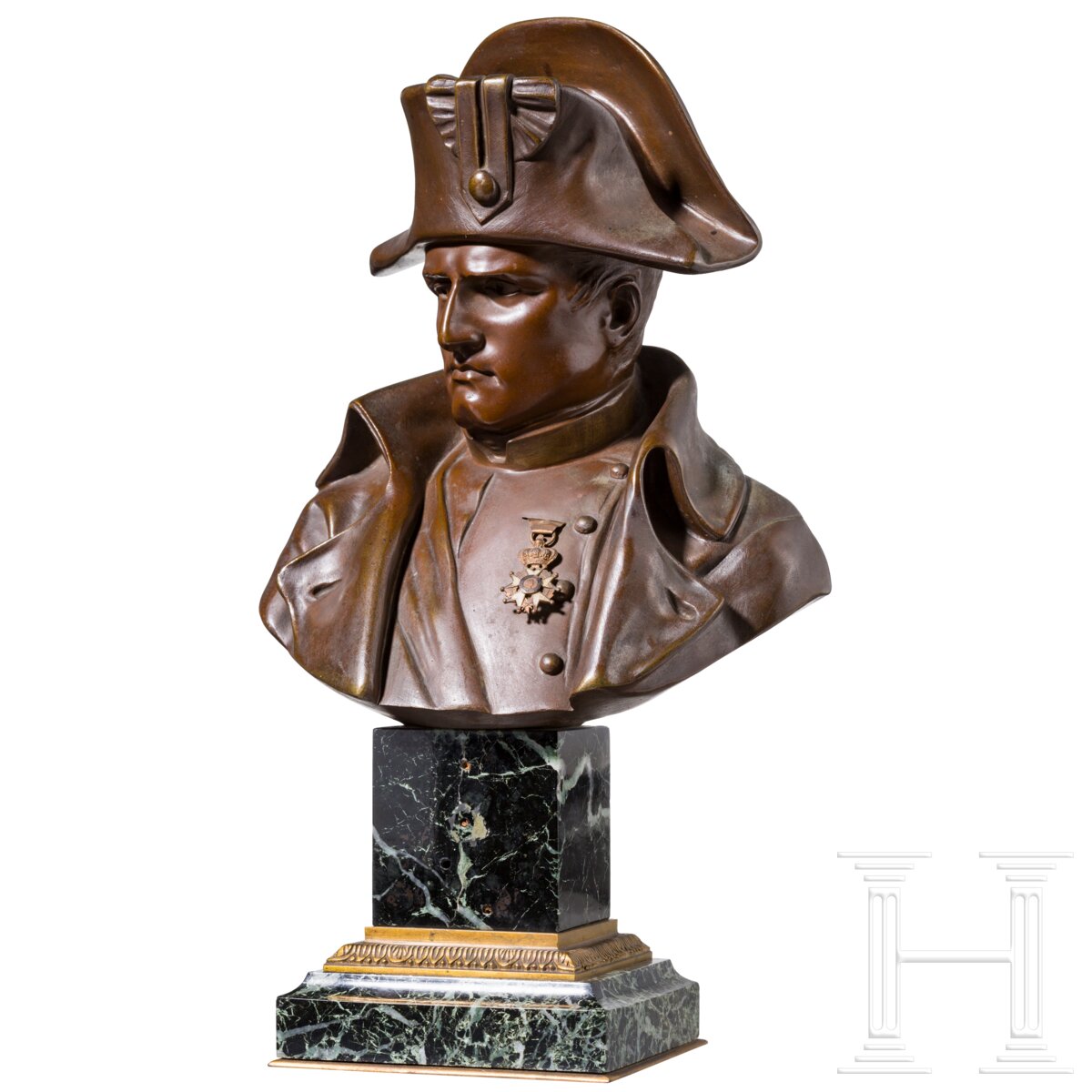 Emile Pinedo (1840 - 1916) - Bronzebüste Kaiser Napoleons I. - Image 2 of 6