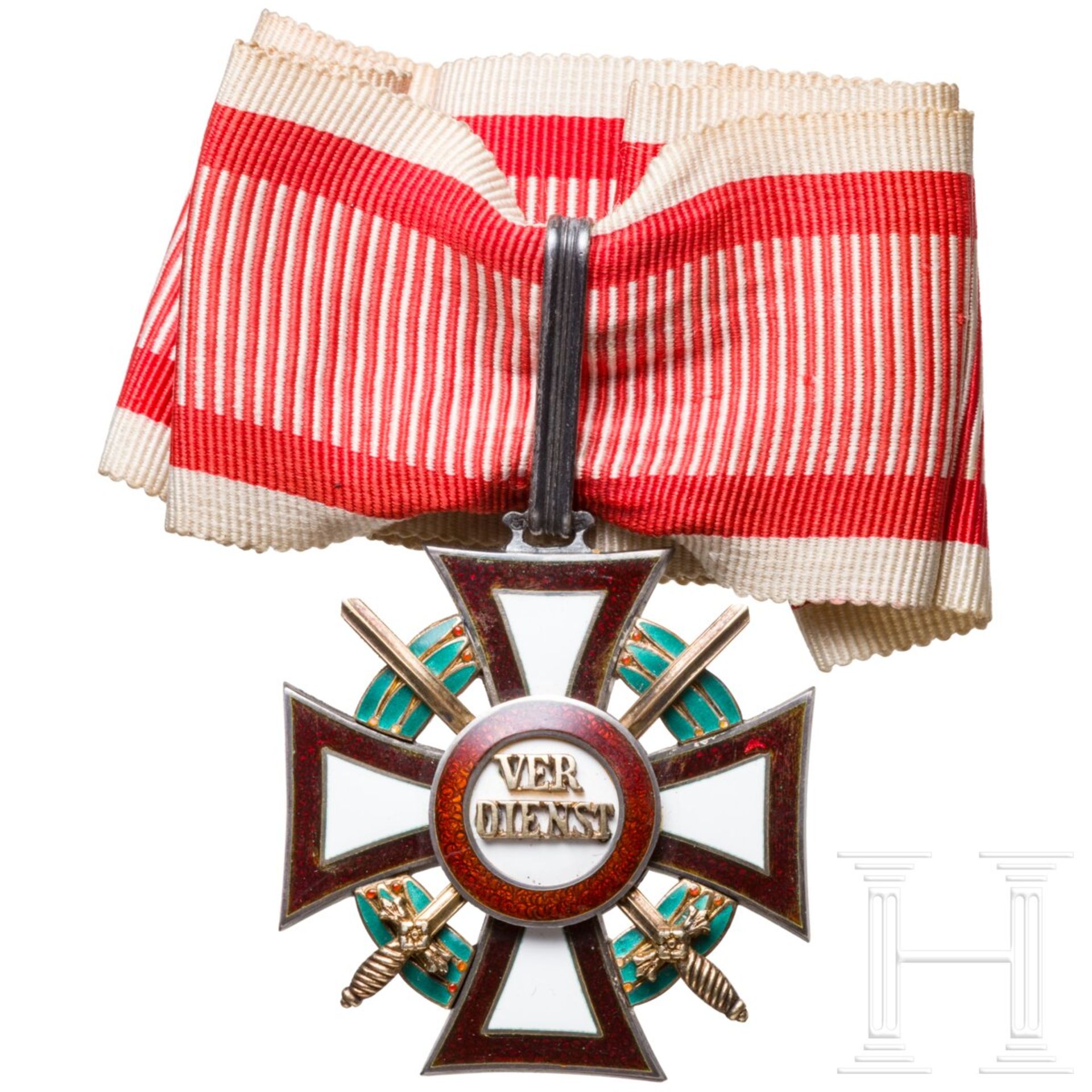 Militärverdienstkreuz 2. Klasse mit Schwertern, Kriegsdekoration und Widmung