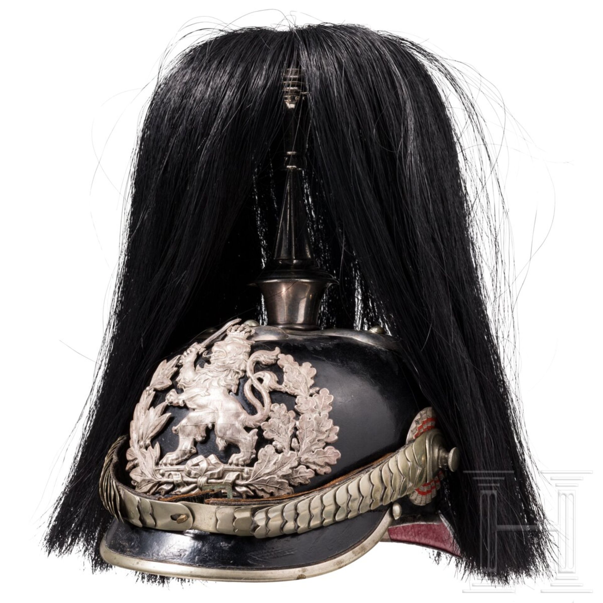 Helm für Offiziere im Garde-Dragoner-Regiment Nr. 23 oder im Leib-Dragoner-Regiment Nr. 24, mit Para - Image 2 of 6