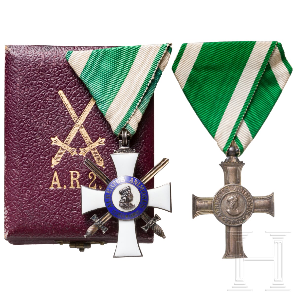 Ritterkreuz des Albrechtsordens 2. Klasse mit Schwertern im Etui