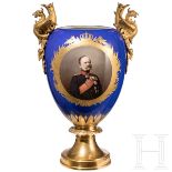 König Wilhelm I. von Württemberg - große KPM-Prunkvase, um 1850