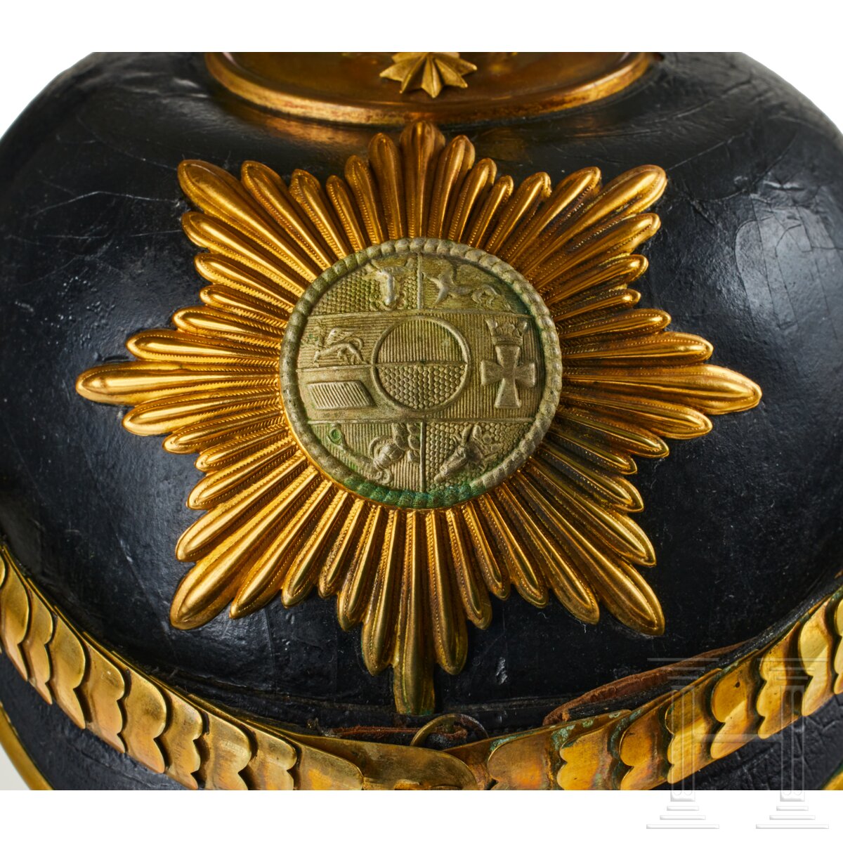 A helmet for Field Artillery 24, Battalion III Mecklenburg-Strelitz Officers - Image 3 of 9