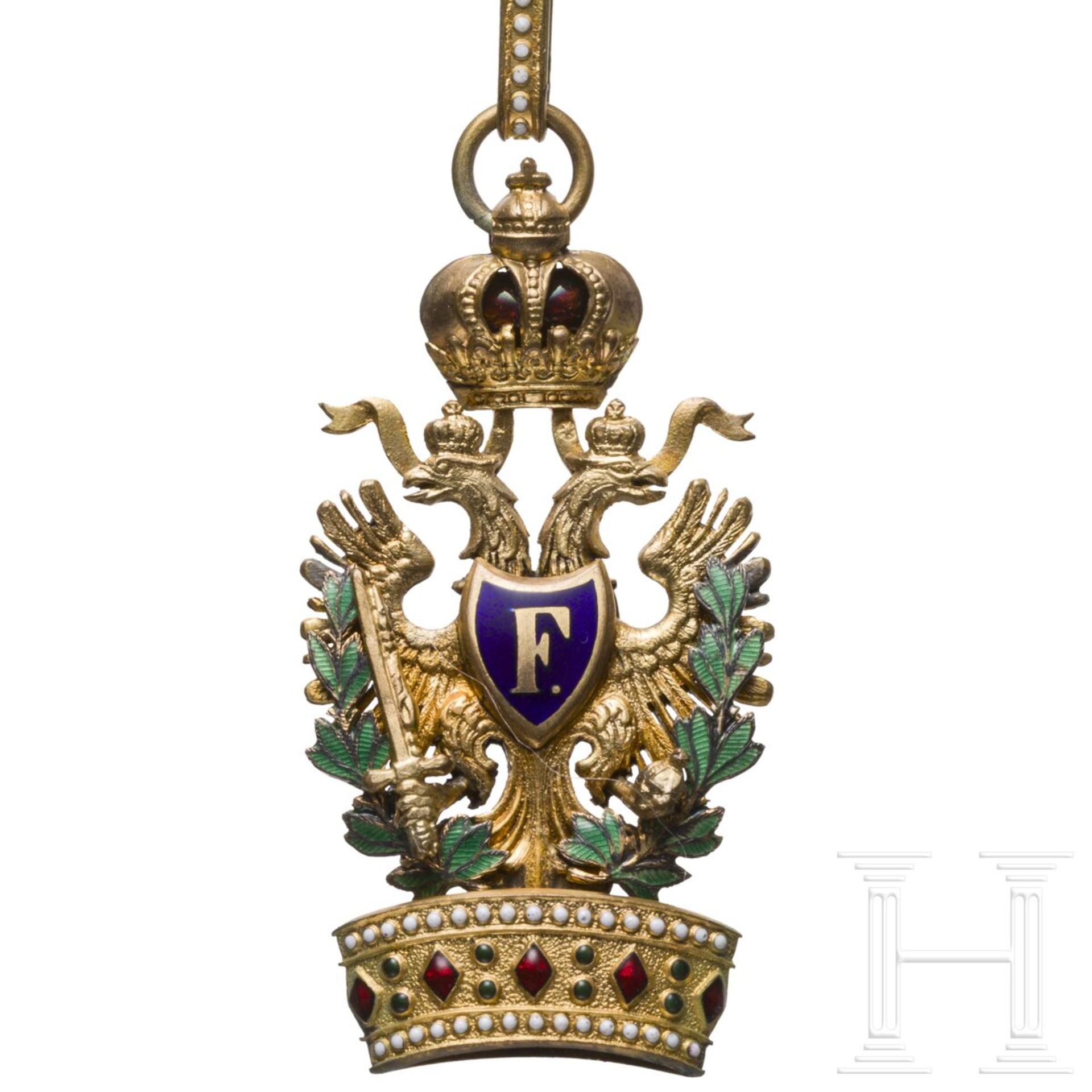 Orden der Eisernen Krone - Kleindekoration zur 2. Klasse mit Schwertern und Kriegsdekoration - Image 3 of 4