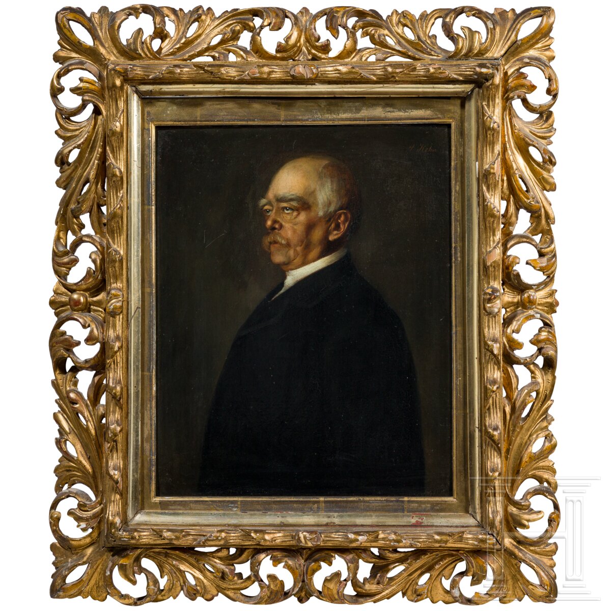 Alfred Höhn (1875 - ?) - Halbportrait des Reichskanzlers Otto von Bismarck