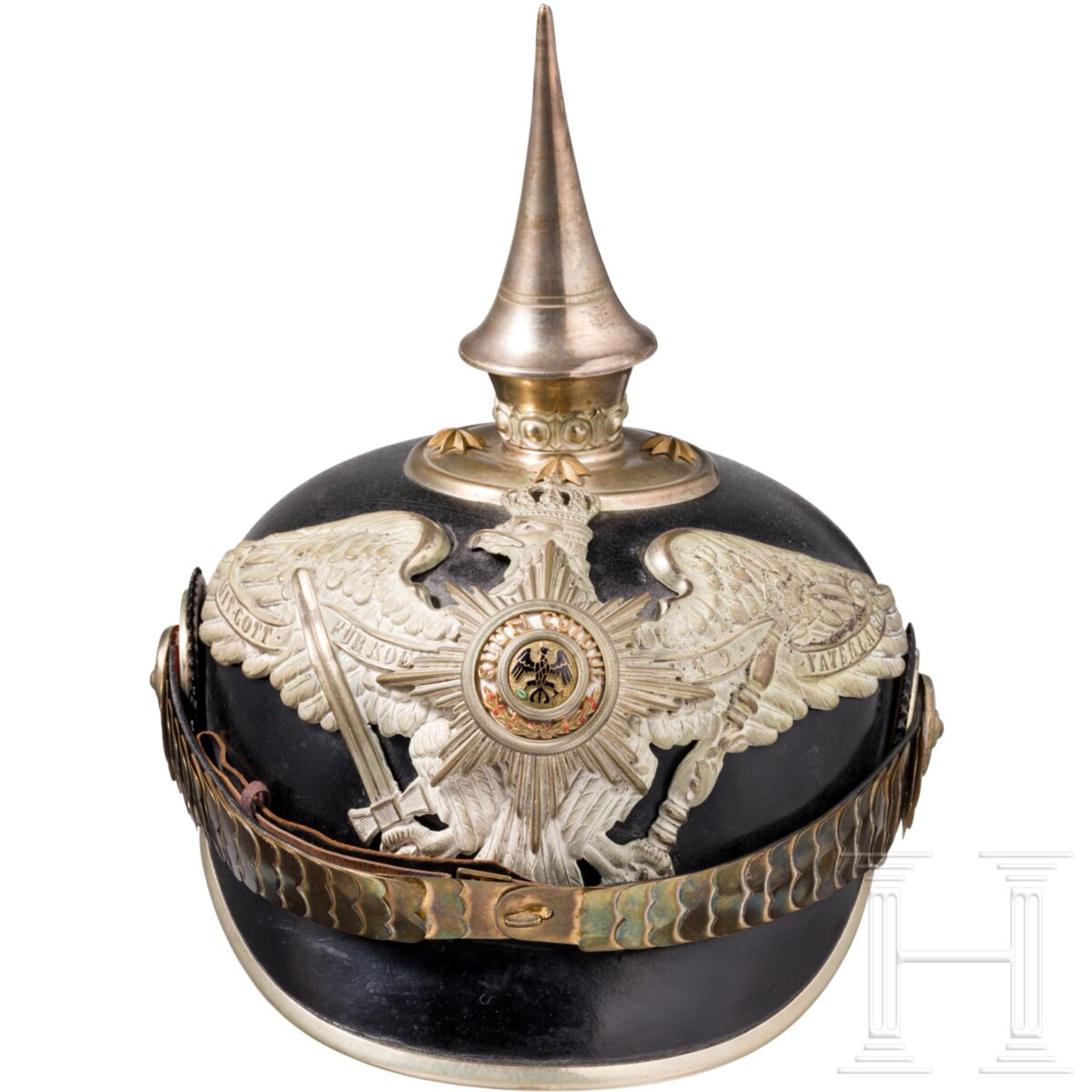 Helm für Offiziere im Garde-Pionier-Bataillon oder im Garde-Füsilier-Regiment, um 1914 - Image 2 of 7