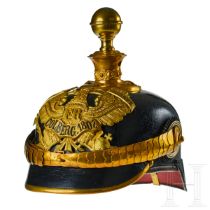 A helmet for Prussian Field Artillery Regiment 10 Officers with Colberg banner