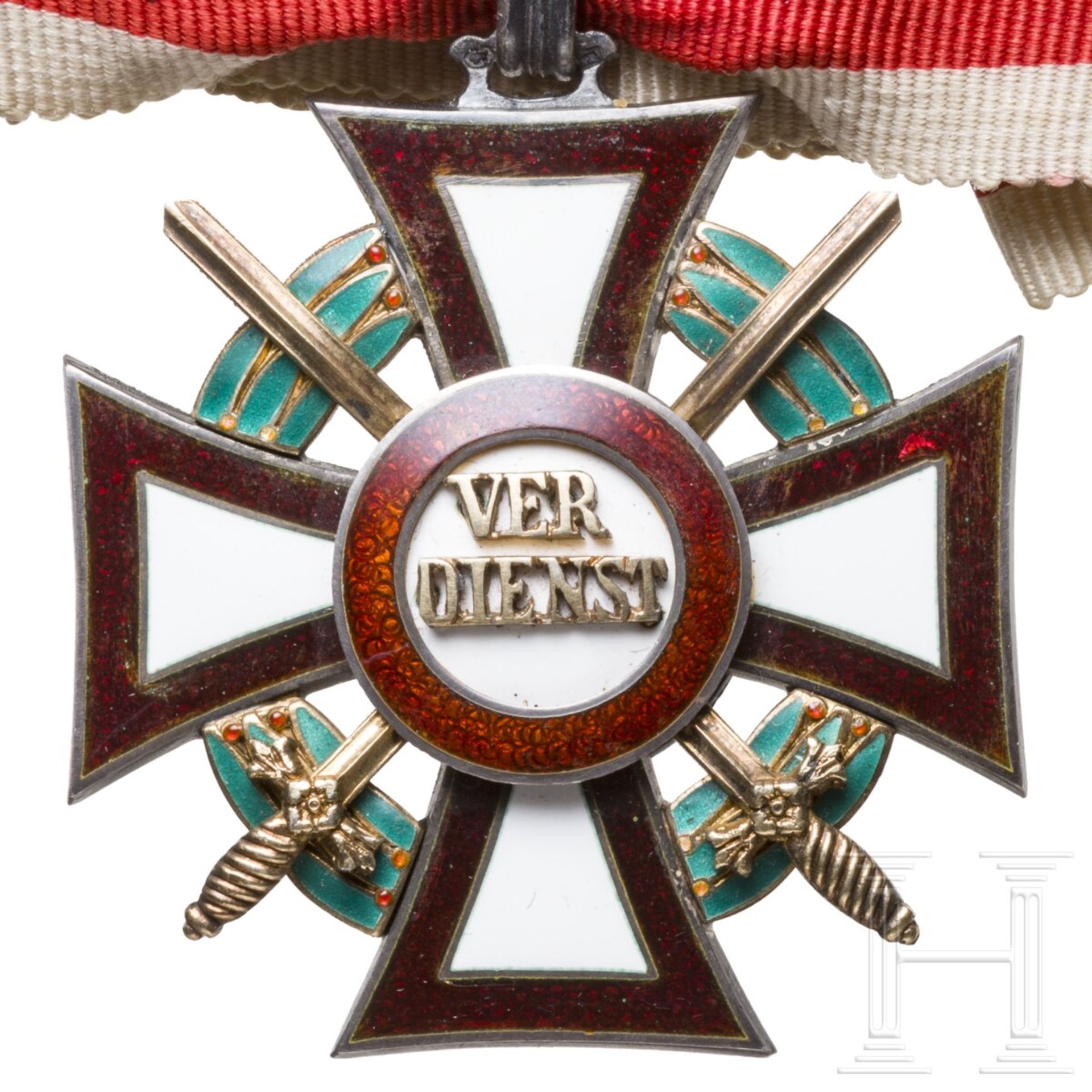 Militärverdienstkreuz 2. Klasse mit Schwertern, Kriegsdekoration und Widmung - Bild 4 aus 5