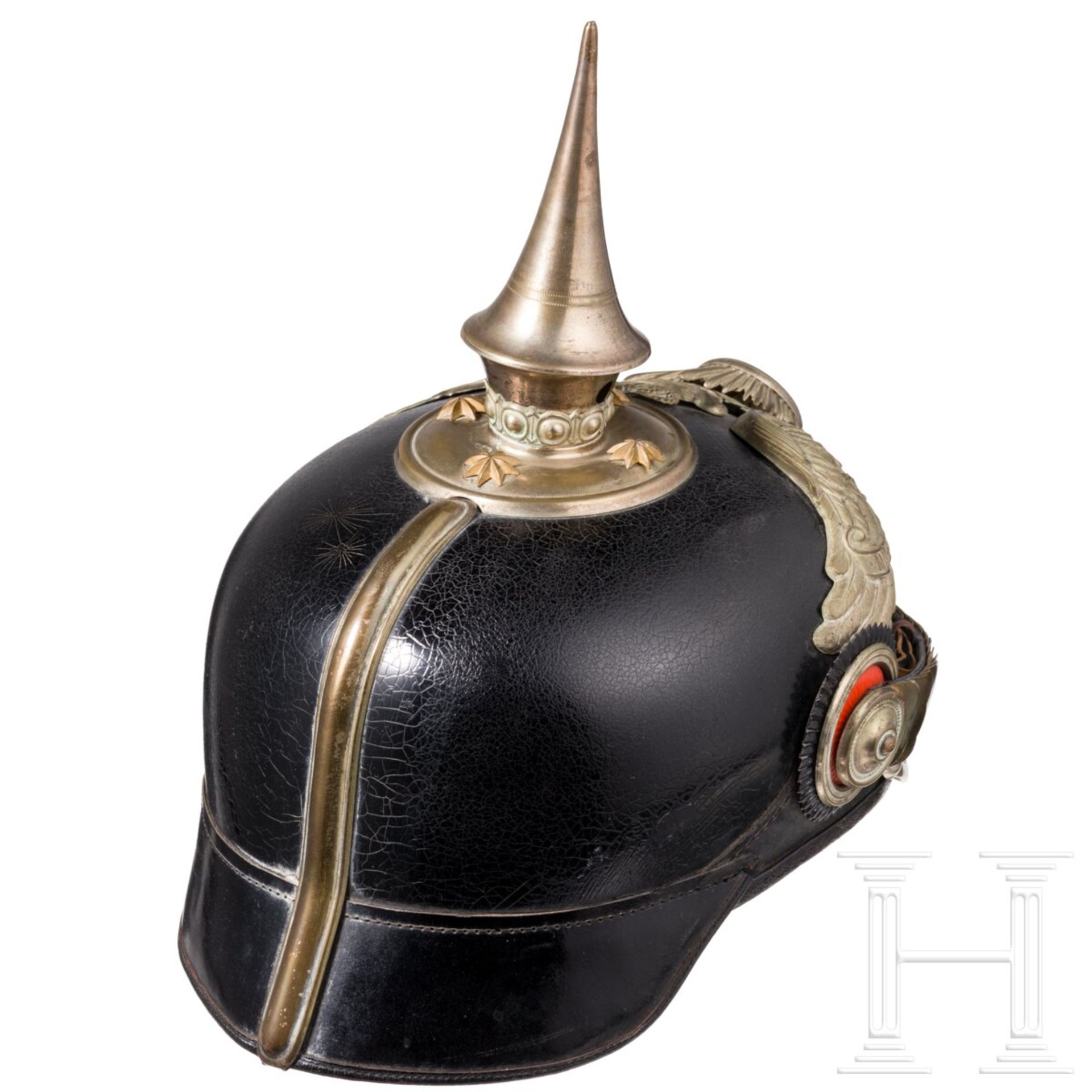 Helm für Offiziere im Garde-Pionier-Bataillon oder im Garde-Füsilier-Regiment, um 1914 - Image 5 of 7