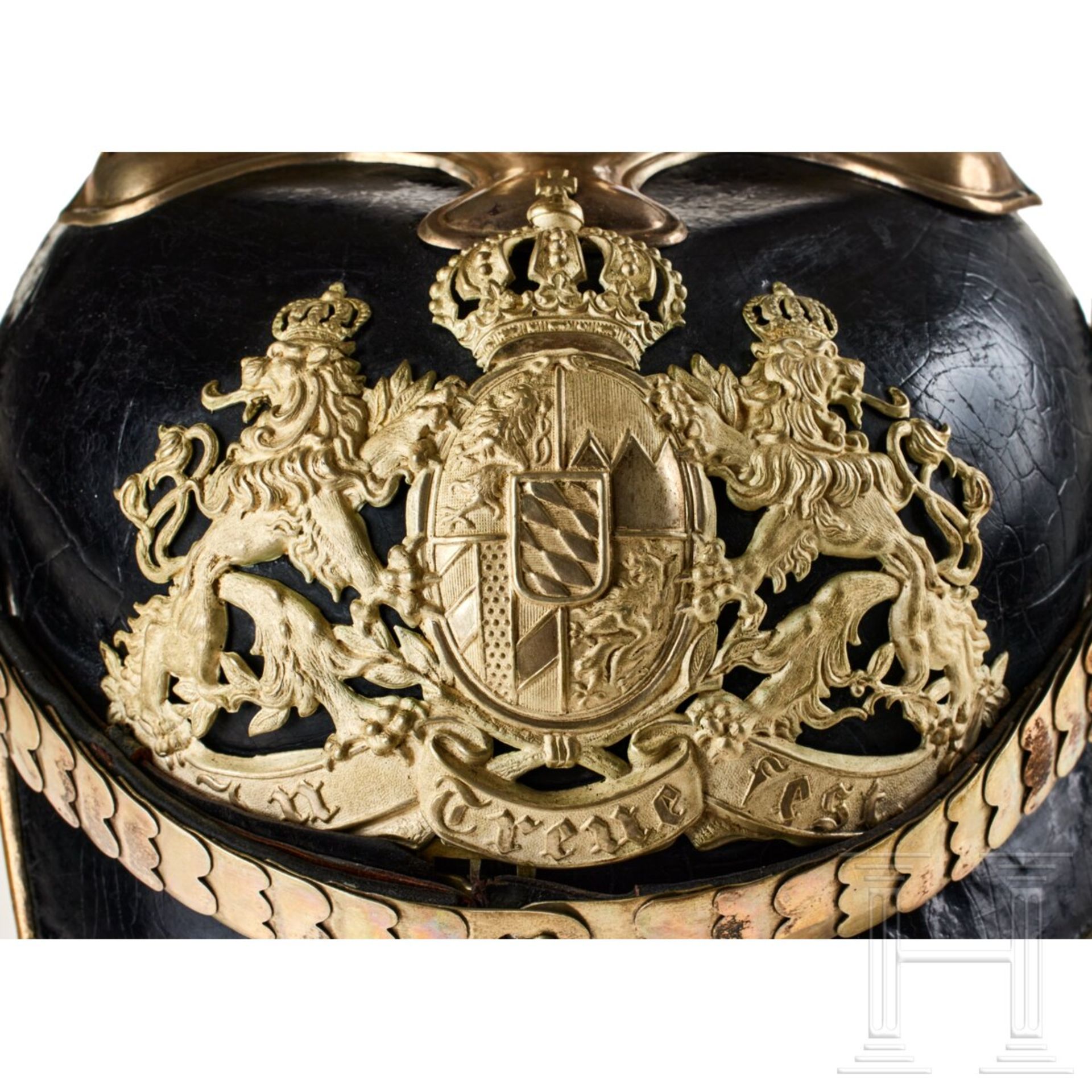 A helmet for Bavarian Infantry Leib Regiment Officers - Image 3 of 8