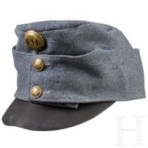 Hechtgraue Feldkappe M 1908 für Mannschaften der Infanterie