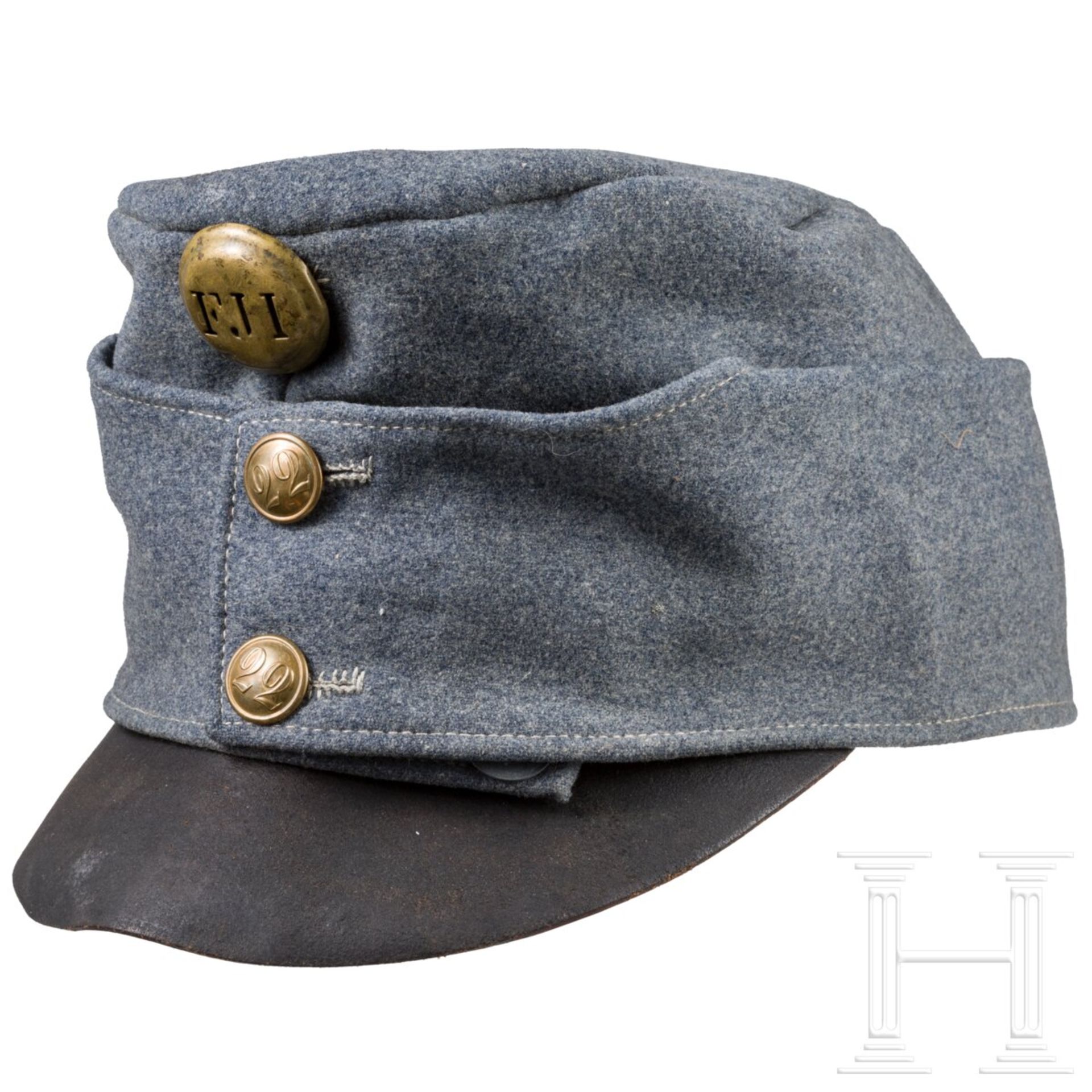 Hechtgraue Feldkappe M 1908 für Mannschaften der Infanterie