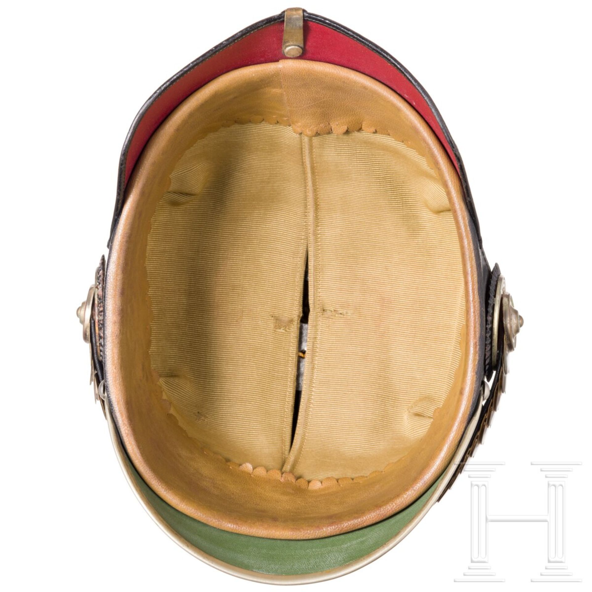 Helm für Offiziere im Garde-Pionier-Bataillon oder im Garde-Füsilier-Regiment, um 1914 - Image 4 of 7