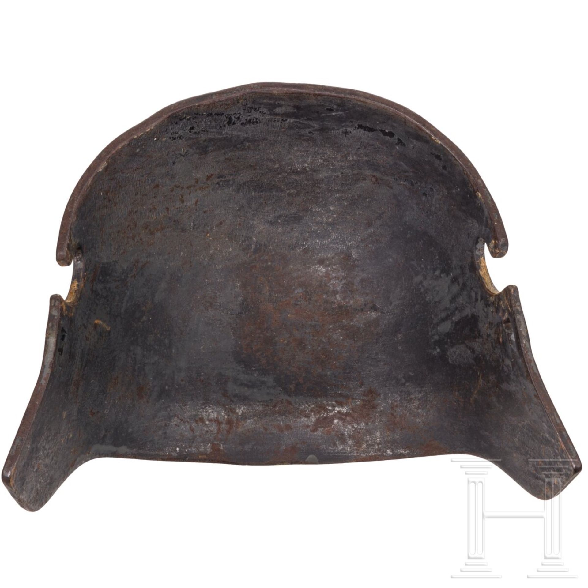 Stahlhelm M16 mit Tarnanstrich und Stirnschutzplatte - Bild 6 aus 9