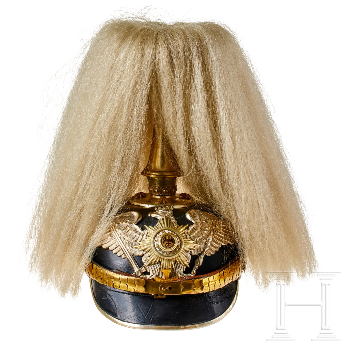 A helmet for Prussian Guard Reserve Pioneer Officers, with bush - Image 4 of 9
