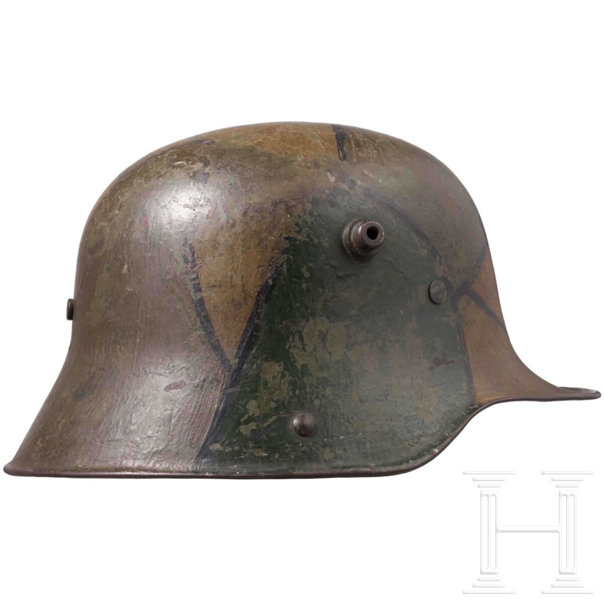 Stahlhelm M 1916 in Mimikry-Tarnanstrich - Bild 2 aus 5