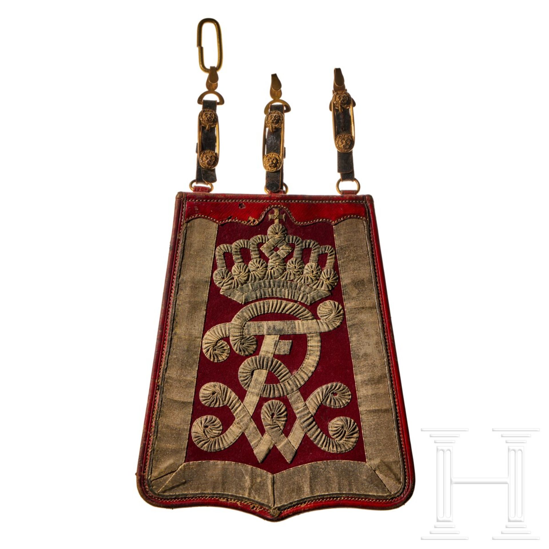 A "Säbeltasche" (sabretache) for Prussian Hussar Regiment 4 Officers