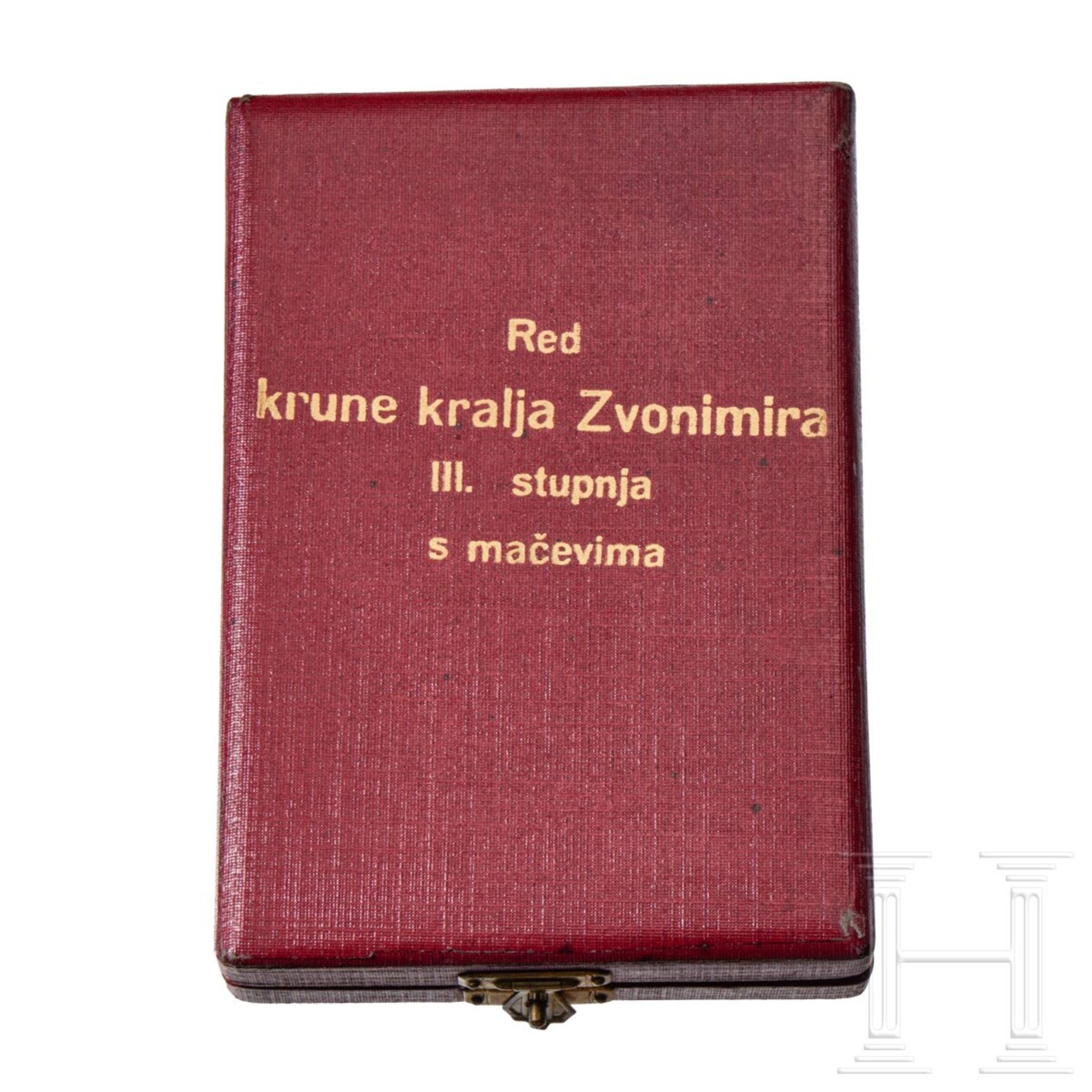 A Croatian Order of King Zvonimir 3rd Class with Swords - Bild 4 aus 4