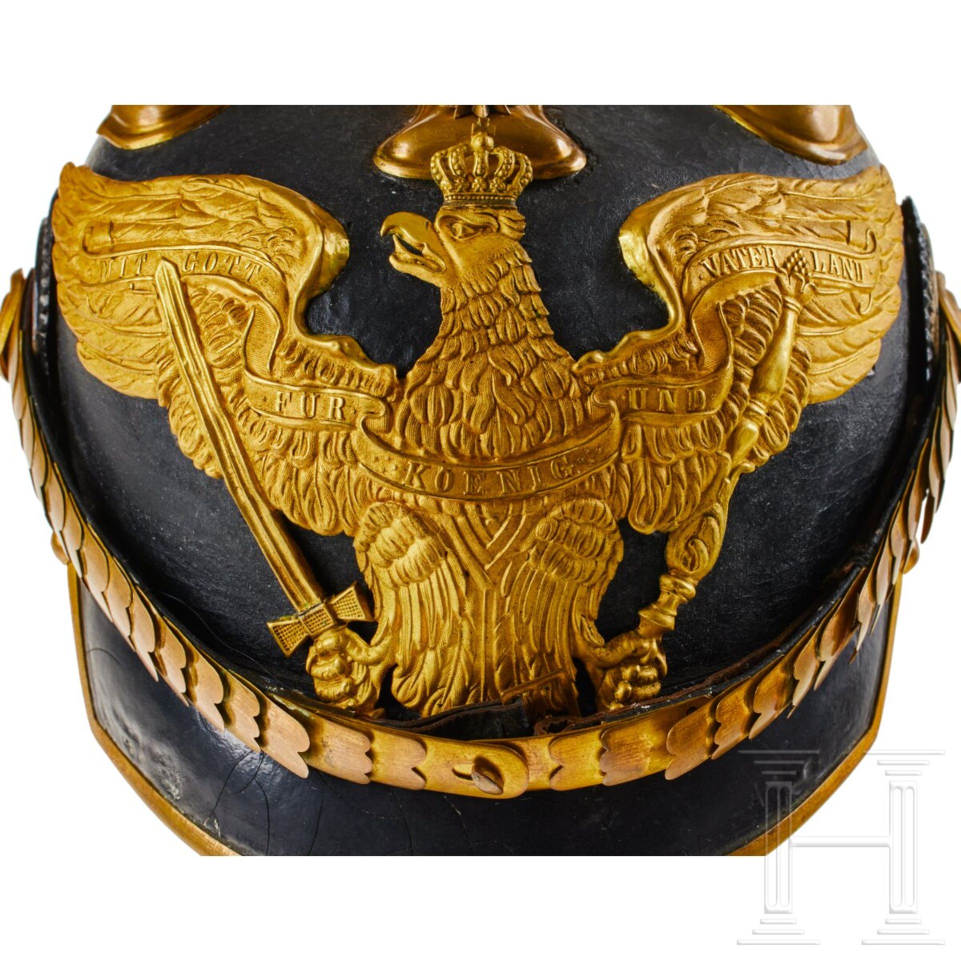 A helmet for Officers of the Prussian Dragoon Regt. 1, with bush - Image 4 of 13