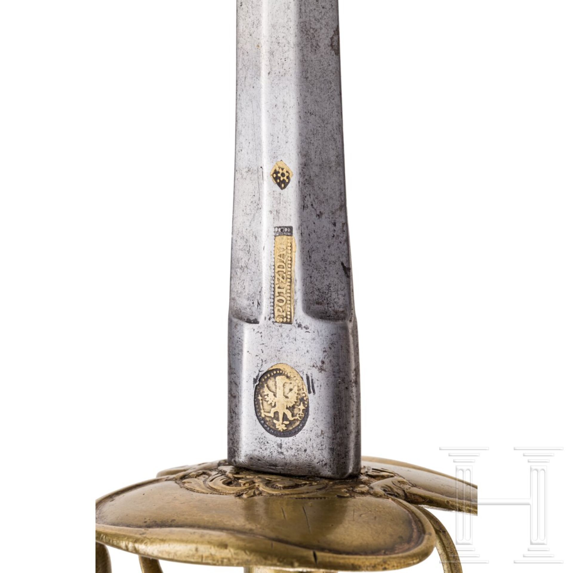 Degen für Offiziere der Infanterie (Form I) mit Potzdam-Klinge, Trageweise ab 1710 - Bild 5 aus 6