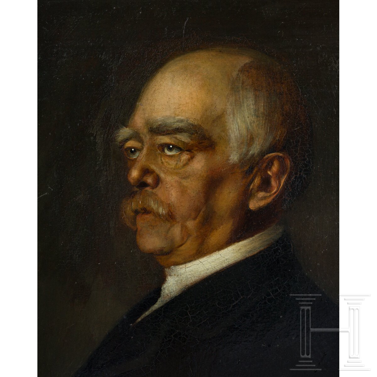 Alfred Höhn (1875 - ?) - Halbportrait des Reichskanzlers Otto von Bismarck - Image 2 of 4