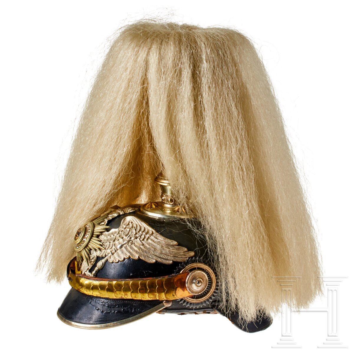 A helmet for Prussian Guard Reserve Pioneer Officers, with bush - Image 5 of 9