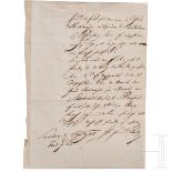 Feldmarschall Josef Wenzel Radetzky von Radetz (1766 - 1858) - eigenhändiger Brief mit Unterschrift,