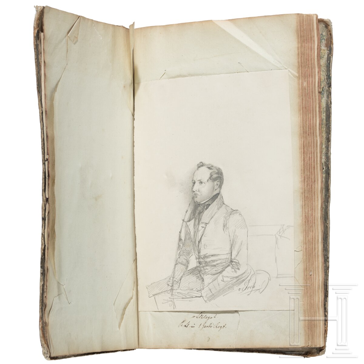 Album mit handgezeichneten Offiziersportraits, um 1830 - 1850 - Image 10 of 10