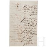 Feldmarschall Josef Wenzel Radetzky von Radetz (1766 - 1858) - eigenhändiger Brief mit Unterschrift,
