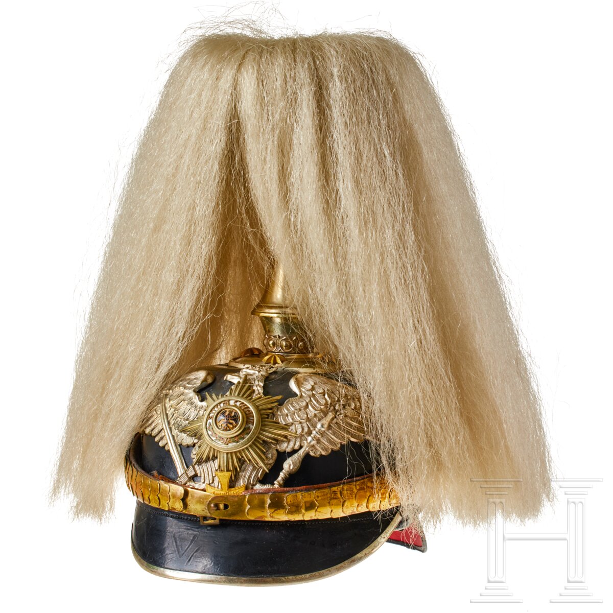 A helmet for Prussian Guard Reserve Pioneer Officers, with bush - Image 2 of 9