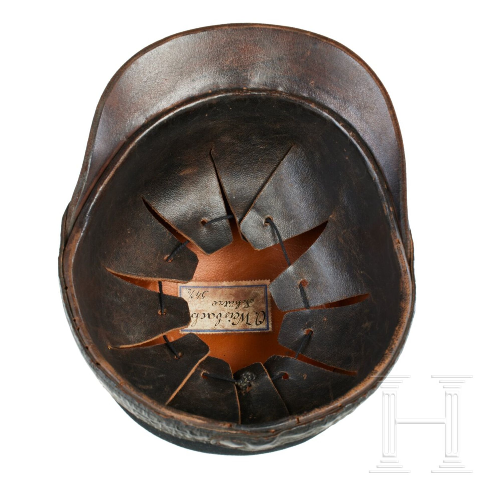 A shako for Saxon Fusilier Regiment 108 Enlisted Men, with cover - Image 7 of 14